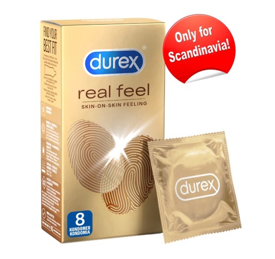 Durex Real Feel - Prezerwatywy Pozbawione Lateksu 8szt